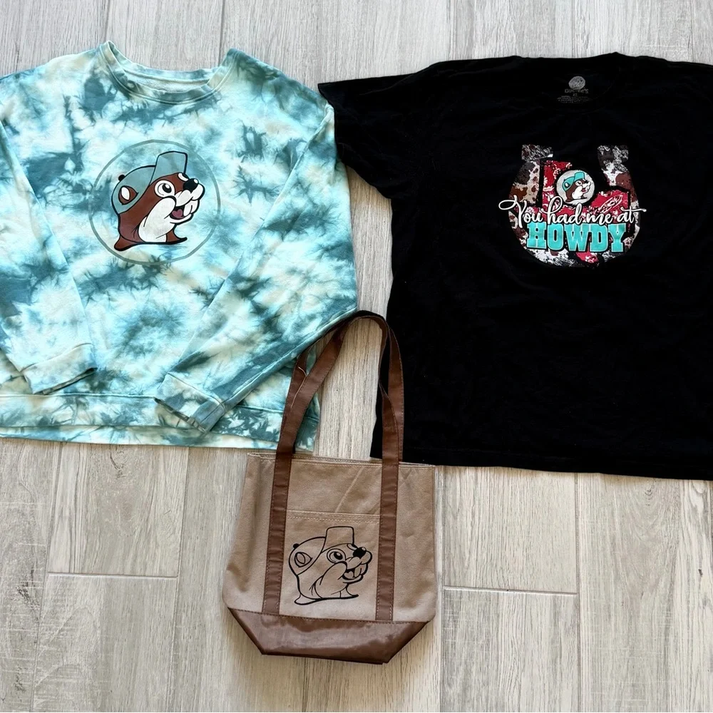 Tie-Dye Buccees Pullover Sweatshirt - Aqua Teal t-shirt bundle - Picture 1 of 1